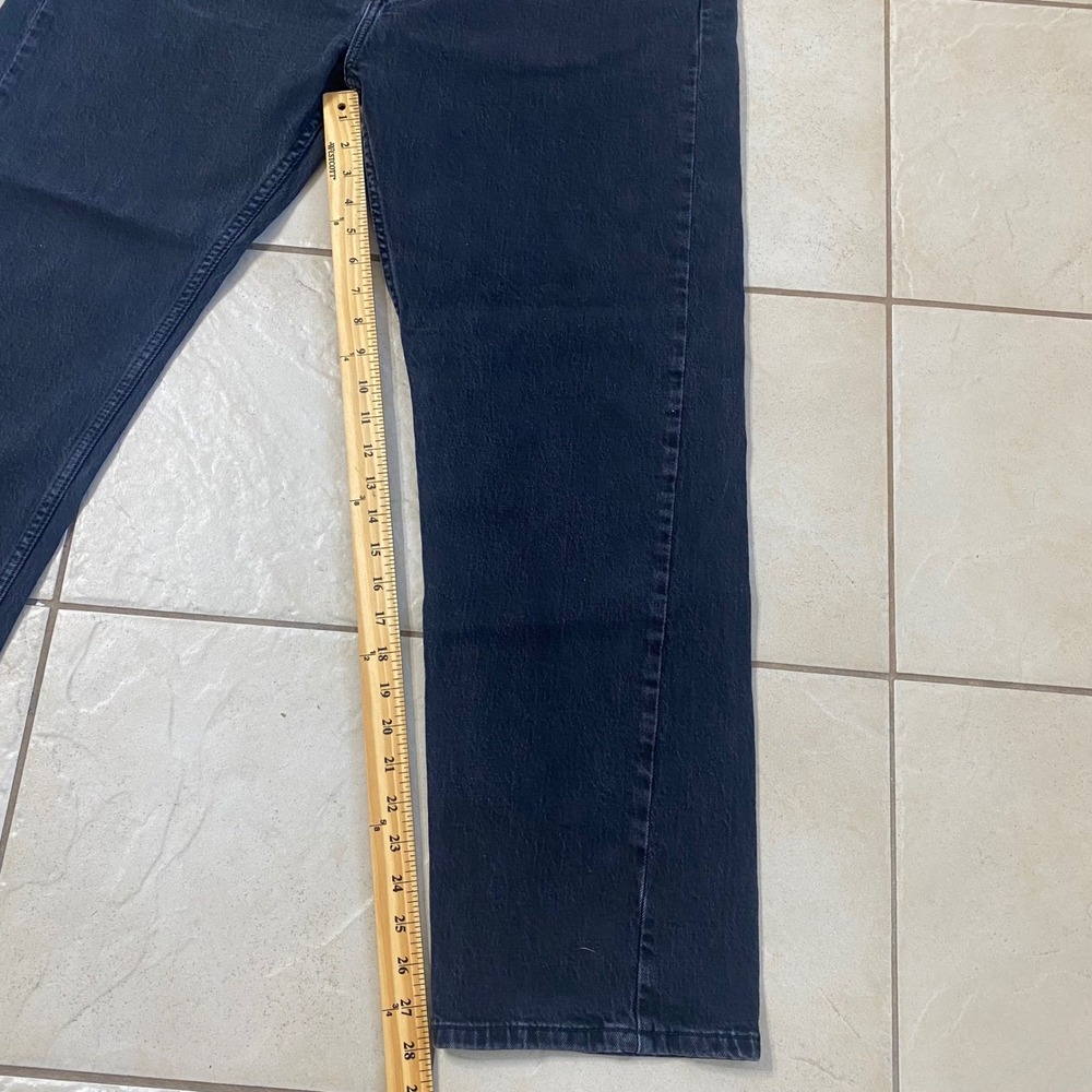 Levi Strauss Mens 505‎ Regular Fit Straight Leg Jeans Black Size 40x30 - Picture 6 of 9